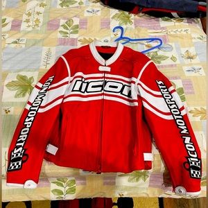 Icon Daytona leather motorcycle jacket large